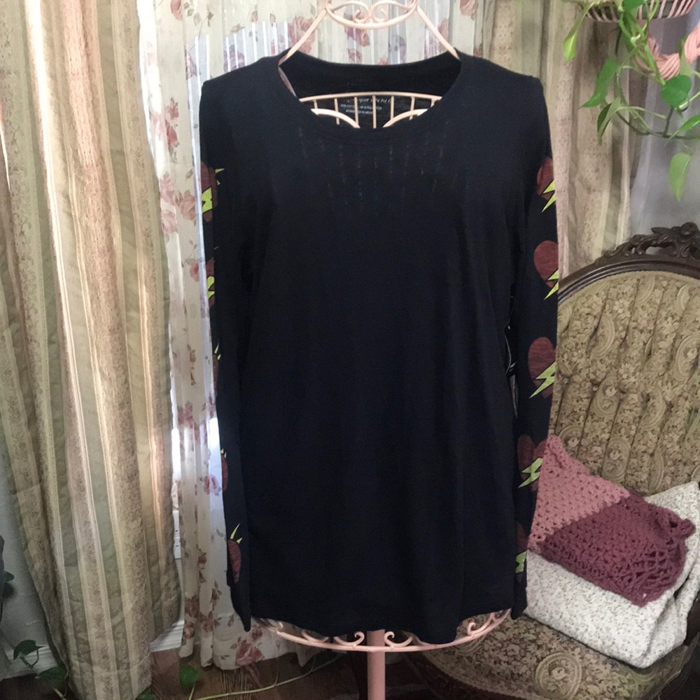 Torrid Long Sleeve T-shirt with a heart and lightening bolt